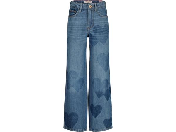 Vingino Cassie Heart Meisjes Jeans - Old Vintage maat 140