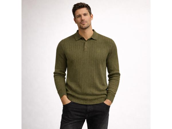 Cappuccino Italia Massa Knit Polo Groen - XXL