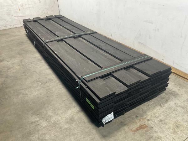 30x Vuren plank zwart geïmpregneerd 400x19,5x2,5cm