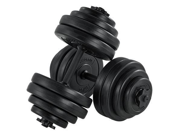 Dumbbellset - Totaal 30kg - 2 stuks - Zwart