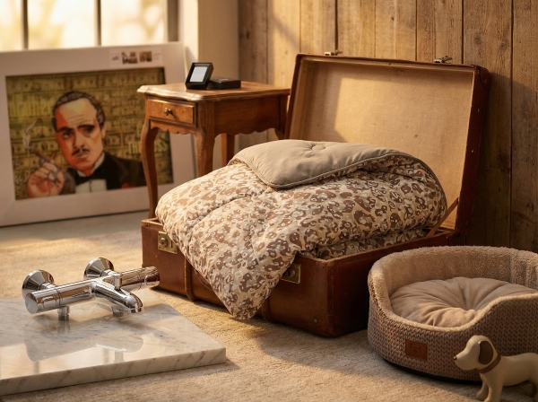 Dekbedden, kranen en dierbenodigdheden