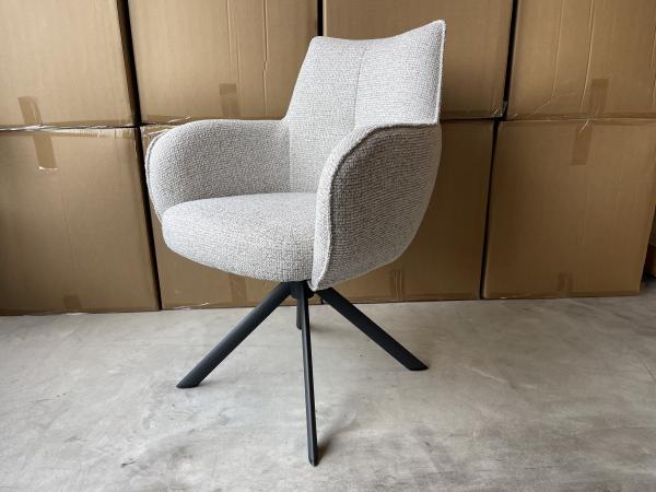 Armstoel Zoro (set van 6) Stof - Naturel