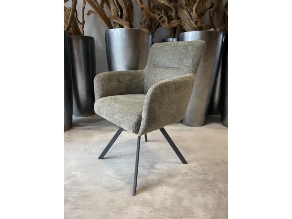 Eetkamerstoel Manur (set van 8) Microvezel stof - Groen