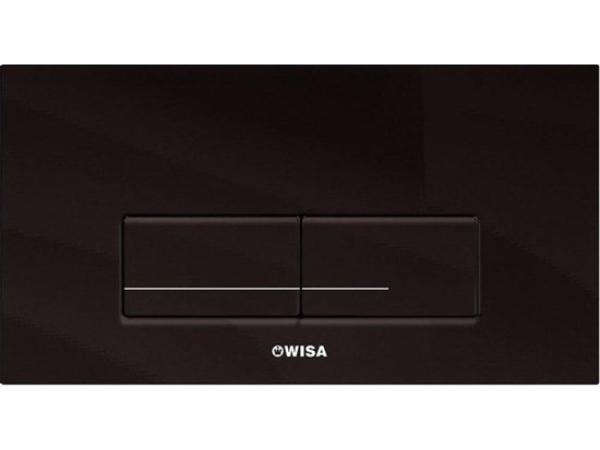 Wisa XT kantos dualflush bedieningsplaat glas zwart