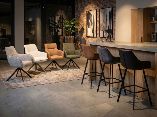 Exclusieve Hoogwaardige Stoelen & Barkrukken veiling - Nieuw In Doos!