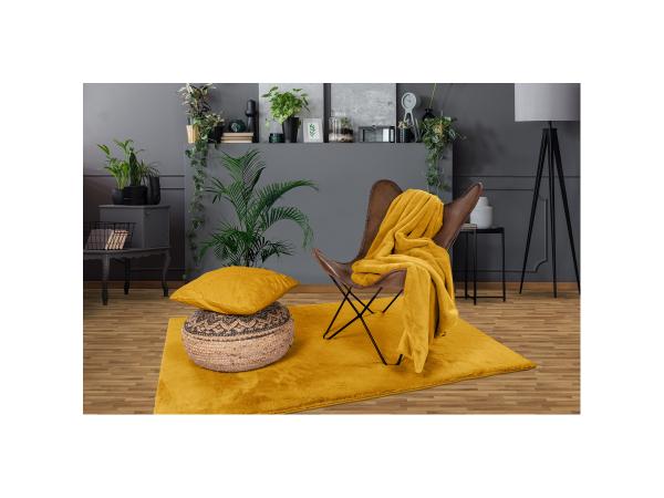 Lalee Plush Deken & Kussen - Perzik - 150 x 200 & 48 x 48 cm