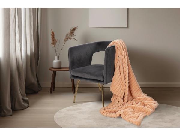 Lalee Plush Deken - Perzik - 150 x 200 cm