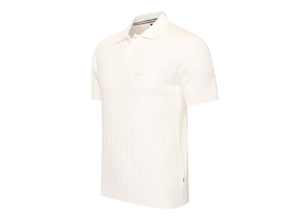 Cappuccino Italia Caorle Cable Knit Polo Wit - S