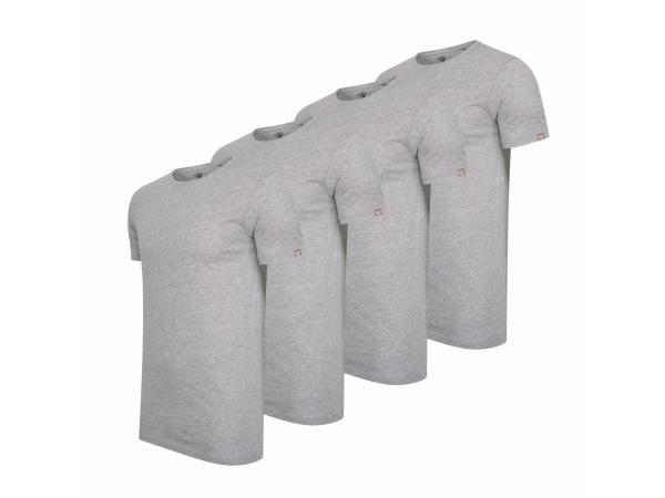 Cappuccino Italia 4-Pack T-shirts Ronde Hals Grijs - Extra Lang - M
