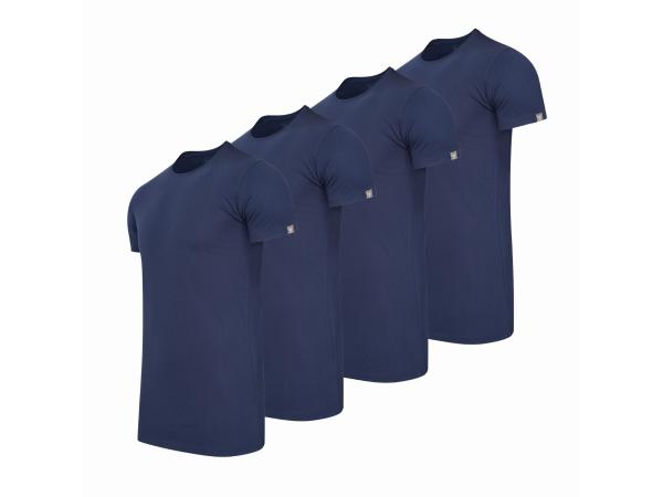 Cappuccino Italia 4-Pack T-shirts Ronde Hals Navy - Extra Lang - XXL
