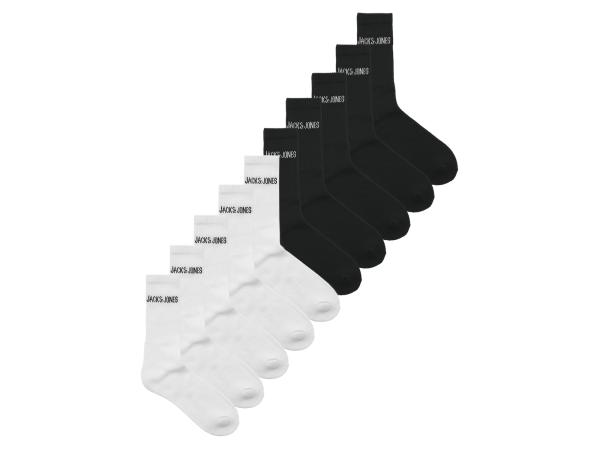 Jack &amp; Jones 10-pack Jacregen sokken heren zwart/wit