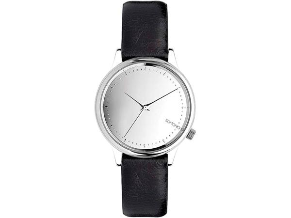 Komono Estelle Mirror horloge dames zilver/zwart 36mm