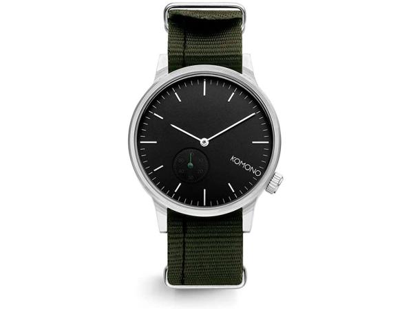 Komono Winston Subs Nato heren horloge zwart/groen 41mm