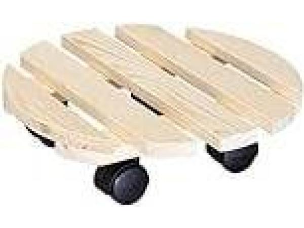 2x Wagner Plantenroller - met Wielen Grenenhout 30 x 8 cm