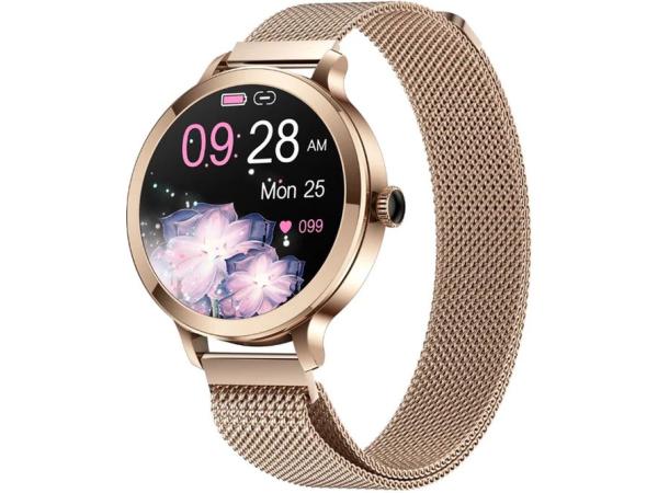 Valante NovaX Smartwatch Dames Rosé goud staal 38mm