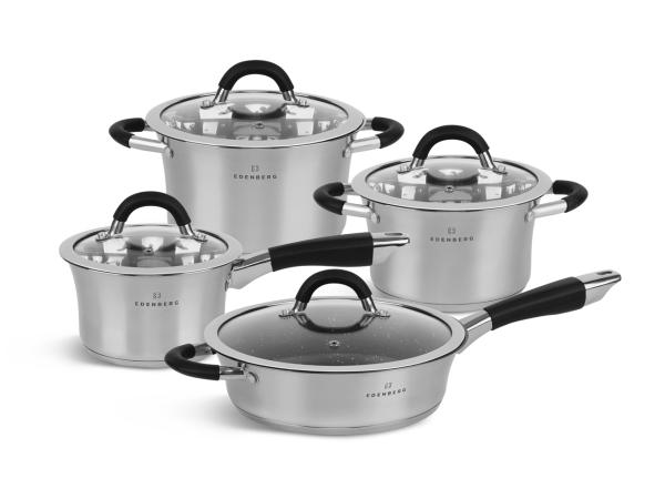 Pannenset - RVS - 8 delig - Sandwichbodem