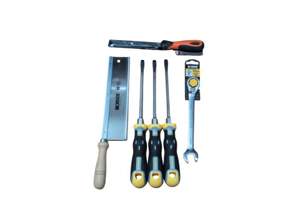 Ironside & Bahco Gereedschapset 6-delig – Zaag, Beitels & Sl