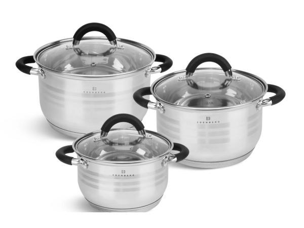 Pannenset - RVS - 6 delig - Sandwichbodem