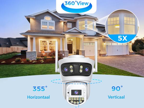 Dual-Camera Beveiligingscamera met nachtvisie – 1080P - 15MP