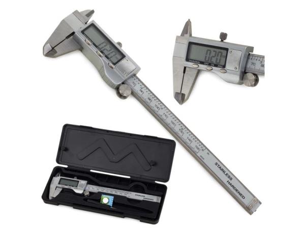 Elektronische metalen schuifmaat, LCD digitaal 