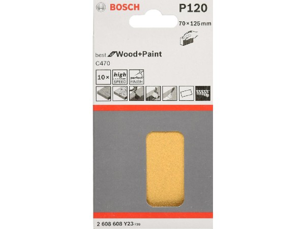 4X Bosch Accessoires 10 Vellen 70x125
