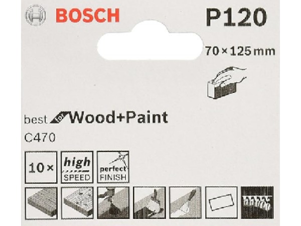 4X Bosch Accessoires 10 Vellen 70x1251