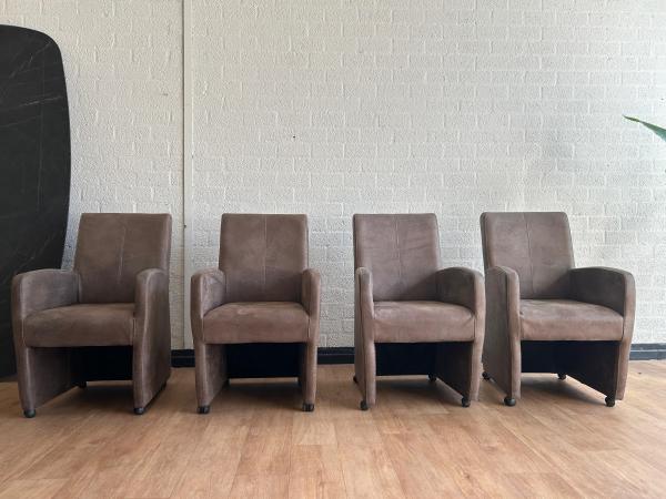4x Elegante Eetkamerstoelen Set