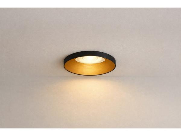 20x GU10 Inbouw armatuur zwart en goud met lamphouder