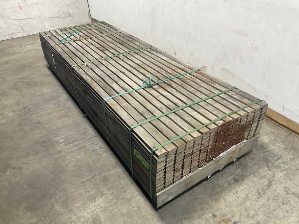 60x Startblokhutprofiel hardhout 300x6,5x2,7 cm