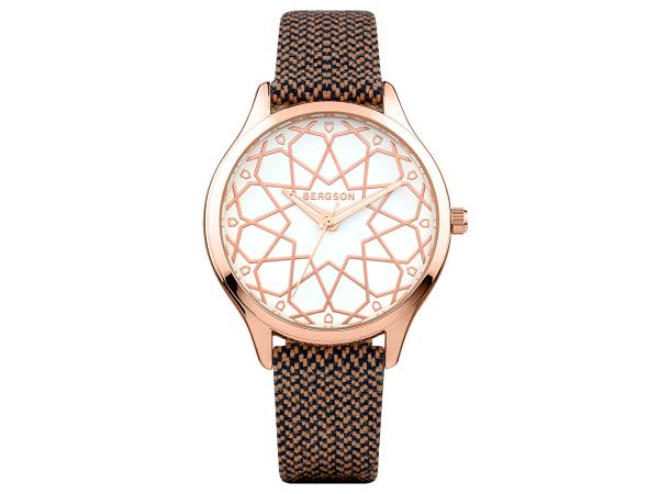 Bergson Ocean dameshorloge rosegoud 33mm