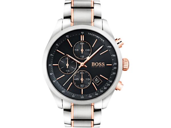Hugo Boss Horloge Grand Prix Zilver/Rose 44mm