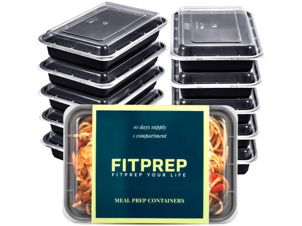 Fitprep Meal Prep Magnetron Bakjes met Deskel 10x 800 ML