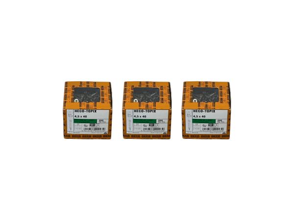 HECO TOPIX RVS A2 Schroef Torx TX25 4.5×40 – 1000 stuks