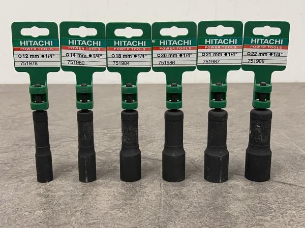 Hitachi dopsleutel-set met 1/4" bitopname 6-delig
