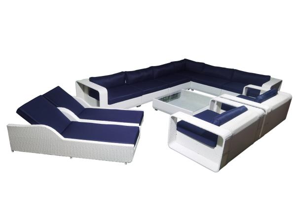 Loungeset incl. kussens 11-delig