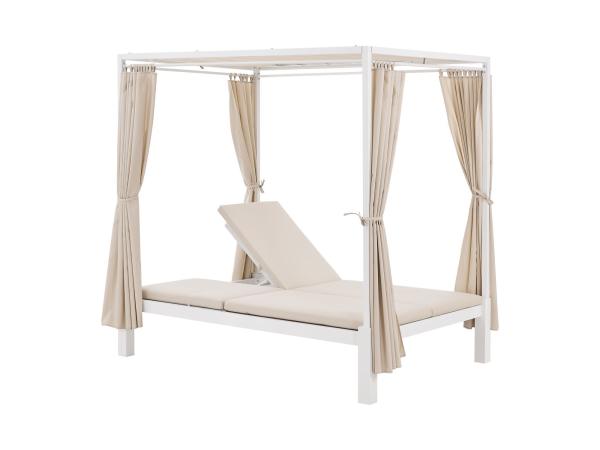 Dubbel Ligbed - Beige / Wit