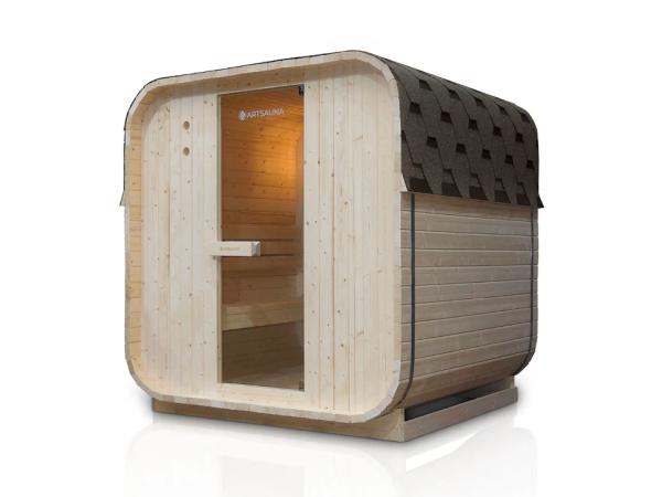 Vierkante Barrelsauna Nolvik - Incl. Toebehoren - 180x185 x1