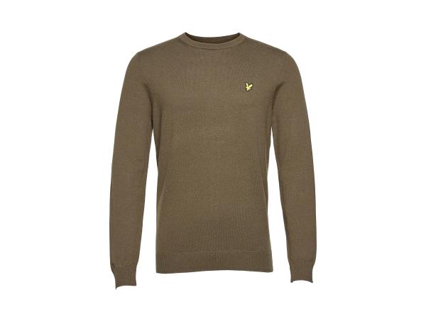 Lyle &amp; Scott Crew Neck Merino Jumper Olive - M