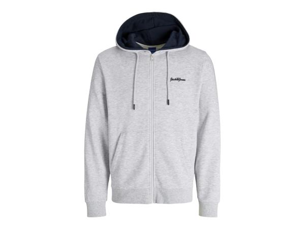 Jack &amp; Jones Jor Tango Zip Sweat Hood White Melange - S
