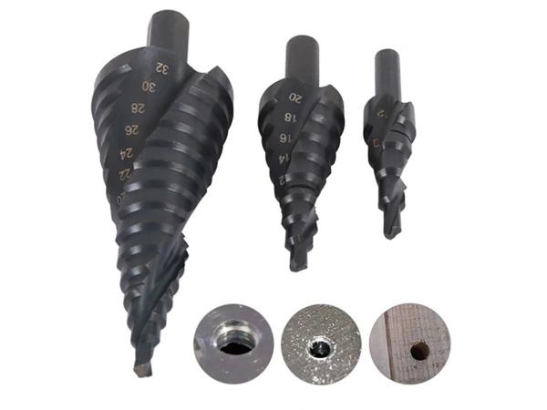 Onex Stappenboor/Trappenboor –3-delig – 4-32 mm –Metaal/hout