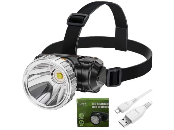 Hoofdlamp LED oplaadbaar - 180 lumen - Waterproof - Zwart