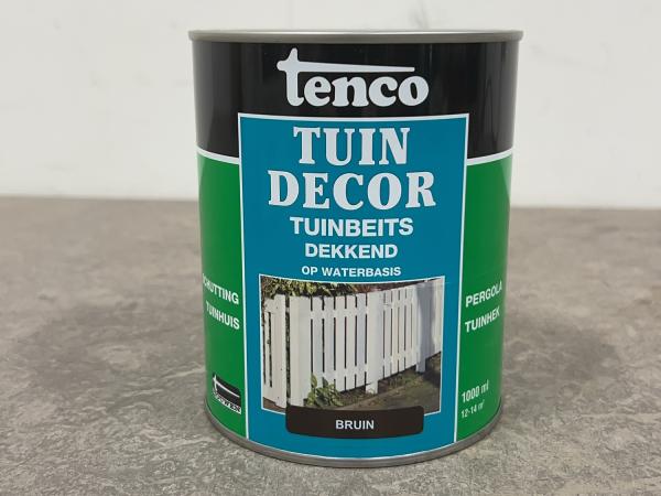 3x Tenco tuinbeits dekkend bruin 1L TuinDecor