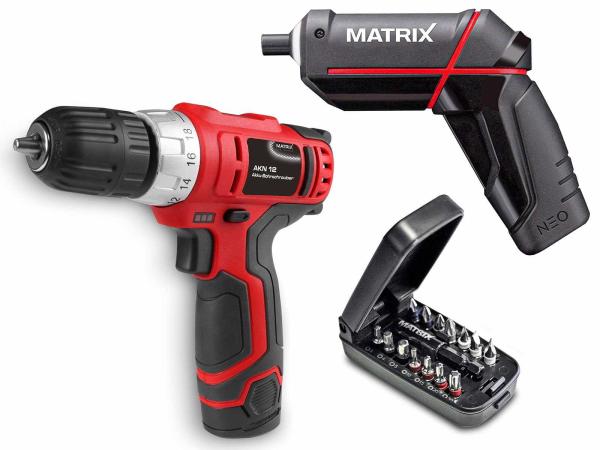 Matrix 2-piece cordless drill and screwdriver set