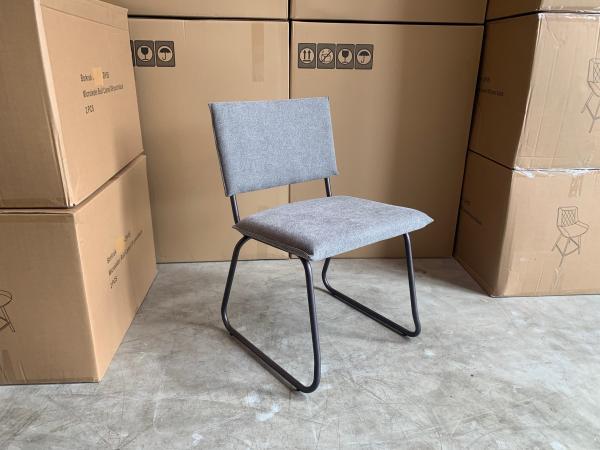 Stoel Jax (set van 8) Stof - Wood - Grijs - Bruin