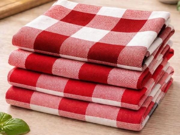 80x Keuken Theedoek - Rood - 100% katoen