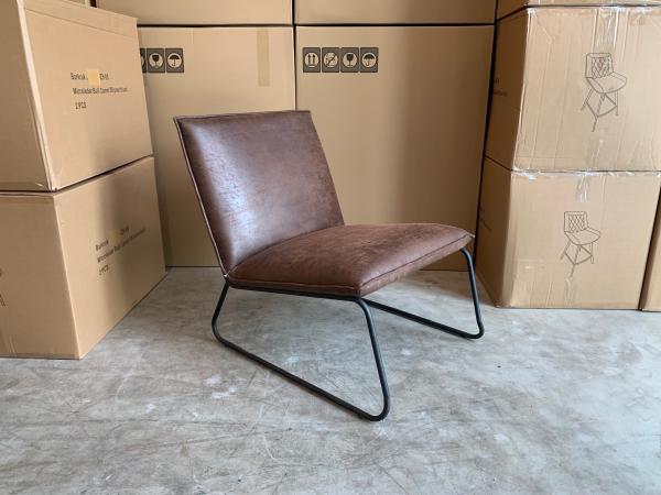 Fauteuil Cas (2 stuks) Lounge - Stof - Bruin - Donkerbruin