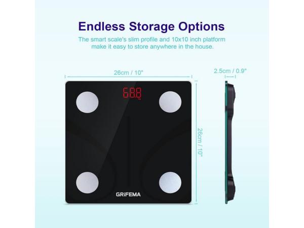 GRIFEMA GA2001 Digitale Lichaamsvetweegschaa