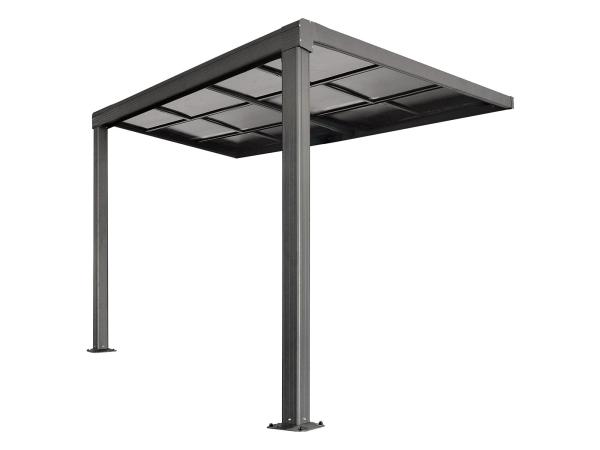 Aluminium Terrasoverkapping Jakarta - 3 x 3 m - Grijs 