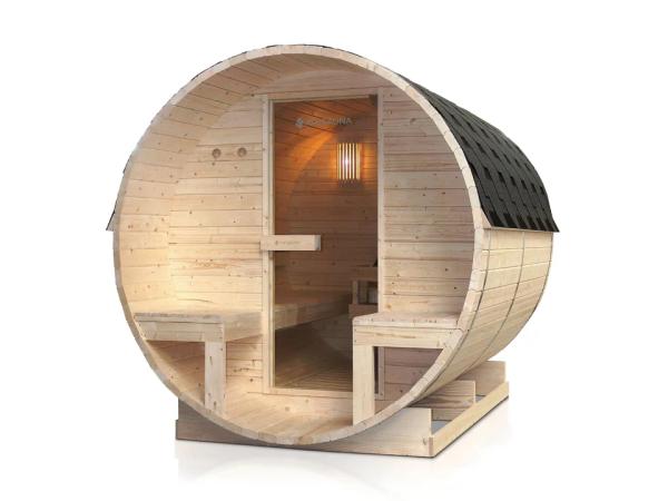 Barrelsauna Spitsbergen - Incl. Saunakachel - 2-6 Personen -