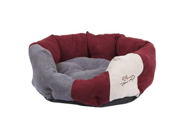 Knuffelbed Amelie L64xB57cm bordeauxrood/antraciet